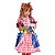 Vestido Festa Junina Infantil ARROZ DOCE Rosa e Azul LUXO - Imagem 5