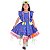 Vestido Festa Junina Infantil CHURROS Rosa e Azul LUXO - Imagem 1