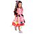 Vestido Festa Junina Infantil COCADA Rosa e Vermelho LUXO - Imagem 2