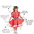 Vestido Festa Junina Infantil MAÇÃ DO AMOR Rosa e Vermelho LUXO - Imagem 3