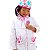 Fantasia MÉDICO ROSA Infantil | jaleco touca BRINDE MALETA - Imagem 3