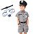 Fantasia Policial Infantil com Quepe BORDADA | Brinde KIT - Imagem 8
