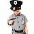 Fantasia Policial Infantil com Quepe BORDADA | Brinde KIT - Imagem 7