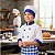 Fantasia Roupa Cozinheiro Chef Cozinha Azul Infantil Luxo | Brinde Cozinha - Imagem 1