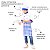 Fantasia Roupa Cozinheiro Chef Cozinha Azul Infantil Luxo | Brinde Cozinha - Imagem 11