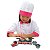 Fantasia Chef Cozinha Rosa Infantil Luxo | Brinde Cozinha - Imagem 3