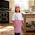 Fantasia Roupa Cozinheiro Chef Cozinha Rosa Infantil Luxo | Brinde Cozinha - Imagem 1