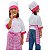 Fantasia Chef Cozinha Rosa Infantil Luxo | Brinde Cozinha - Imagem 2