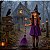 Fantasia Bruxa Infantil Halloween LUXO | brinde VASSOURA - Imagem 1