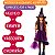 Fantasia Bruxa Infantil Halloween LUXO | brinde VASSOURA - Imagem 2