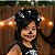 Tiara Ossos de Caveira com Rosas Pretas - Imagem 1