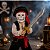 KIT Acessórios COMPLETO Pirata | máscara + espada + chapéu - Imagem 1
