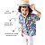 CAMISA Carimbó Infantil Menino Floral AZUL HAVAINA - Imagem 2