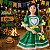 Vestido Festa Junina Infantil COPA Verde e Amarelo LUXO - Imagem 1