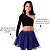 Saia Princesa Tutu AZUL ROYAL com Brilho - Imagem 4