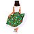 SAIA Carimbó Infantil Menina Floral VERDE HAVAIANA - Imagem 5