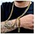 Conjunto Corrente E Pulseira Banhada A Ouro 18K Grumet Super Grossa 12mm - Imagem 2