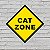Placa de Parede Decorativa: Cat Zone - Imagem 1