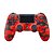 Controle Sony Dualshock 4 Red Camouflage sem fio (Com led frontal) - PS4 - Imagem 1