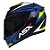 Capacete Asx Eagle Street Preto Azul Amarelo 58/M - Imagem 3