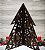 Arvore Natal de madeira decorativa de mesa 40x32x32 cm com 4 pingente 3d - Imagem 2