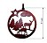 Pingente Natal 4pçs De 11 Cm Decoração Madeira Mdf Vermelho - Imagem 2