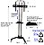 Pedestal para TV compacto movel com bandeja de apoio - Imagem 2