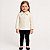 Jaqueta Infantil Inverno Menina Blusa Malha Casaco Criança Off White - Imagem 1