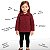 Jaqueta Infantil Inverno Menina Blusa Malha Casaco Criança Marsala - Imagem 2