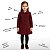 Sobretudo Infantil Marsala Menina Inverno Blusa Criança - Imagem 2