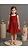 Vestido Infantil Plissado Vermelho Com Renda Katitus Natal - Imagem 1