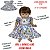 Vestido Para Boneca Bebê Reborn Florido Lilás - Imagem 2
