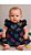 Vestido Para Boneca Bebê Reborn Coração Azul - Imagem 1