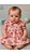 Vestido Para Boneca Bebê Reborn Florido Rosa - Imagem 1