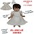 Vestido Para Boneca Bebê Reborn Bege - Imagem 2