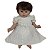 Vestido Para Boneca Bebê Reborn Bege - Imagem 1