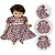 Vestido Para Boneca Bebê Reborn Rosa Coração Estampa em 3D - Imagem 1