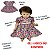 Vestido Para Boneca Bebê Reborn Rosa Coração Estampa em 3D - Imagem 2
