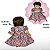 Vestido Para Boneca Bebê Reborn Rosa Coração Estampa em 3D - Imagem 3