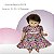 Vestido Para Boneca Bebê Reborn Rosa Coração Estampa em 3D - Imagem 5