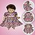 Vestido Para Boneca Bebê Reborn Rosa Coração Estampa em 3D - Imagem 6