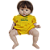 Pimpão Roupa Para Boneca Bebê Reborn Amarelo Brasil - Imagem 1