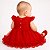 Vestido Bebê Festa Natal Tulle Renda Pérolas Fru-Fru 0 a 9 Meses Vermelho - Imagem 6
