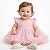Vestido Para Bebê Rosa Tulle e Renda - Imagem 1