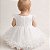 Vestido de Batizado Bebê Branco Renda e Tulle Recem Nascido - Imagem 6