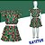 Conjunto Infantil Menina Cropped Com Saia Estampa Tucano Verde - Imagem 3