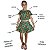 Conjunto Infantil Menina Cropped Com Saia Estampa Tucano Verde - Imagem 2