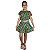 Conjunto Infantil Menina Cropped Com Saia Estampa Tucano Verde - Imagem 1