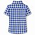 Camisa Xadrez Infantil Masculina Azul Festa Junina Manga Curta com Botões - Imagem 6