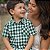Camisa Infantil Menino Xadrez Junino Country Verde - Imagem 5